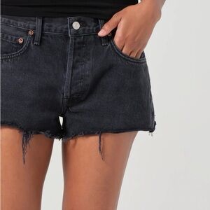 Agolde Parker Vintage Black Cutoff Jean Shorts